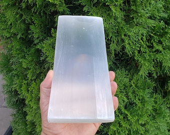 Selenite Charging Plate, Premium Selenite Crystal, Selenite Plate, Selenite Slab, Large & Medium Selenite Plate, Moroccan Selenite Bar