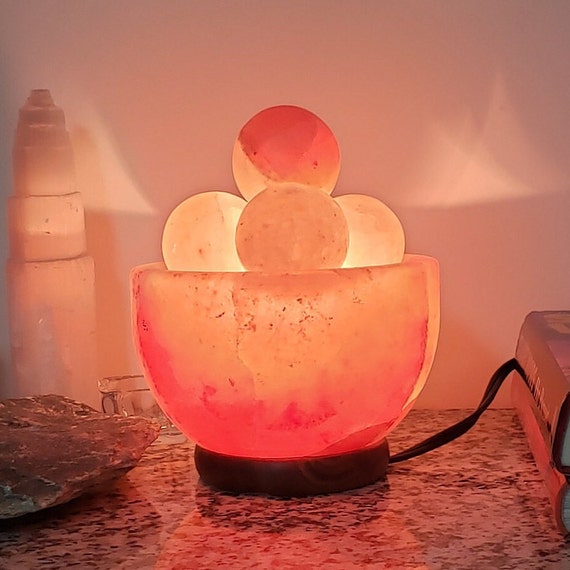 Lampe 4 boules massage en sel d'himalaya