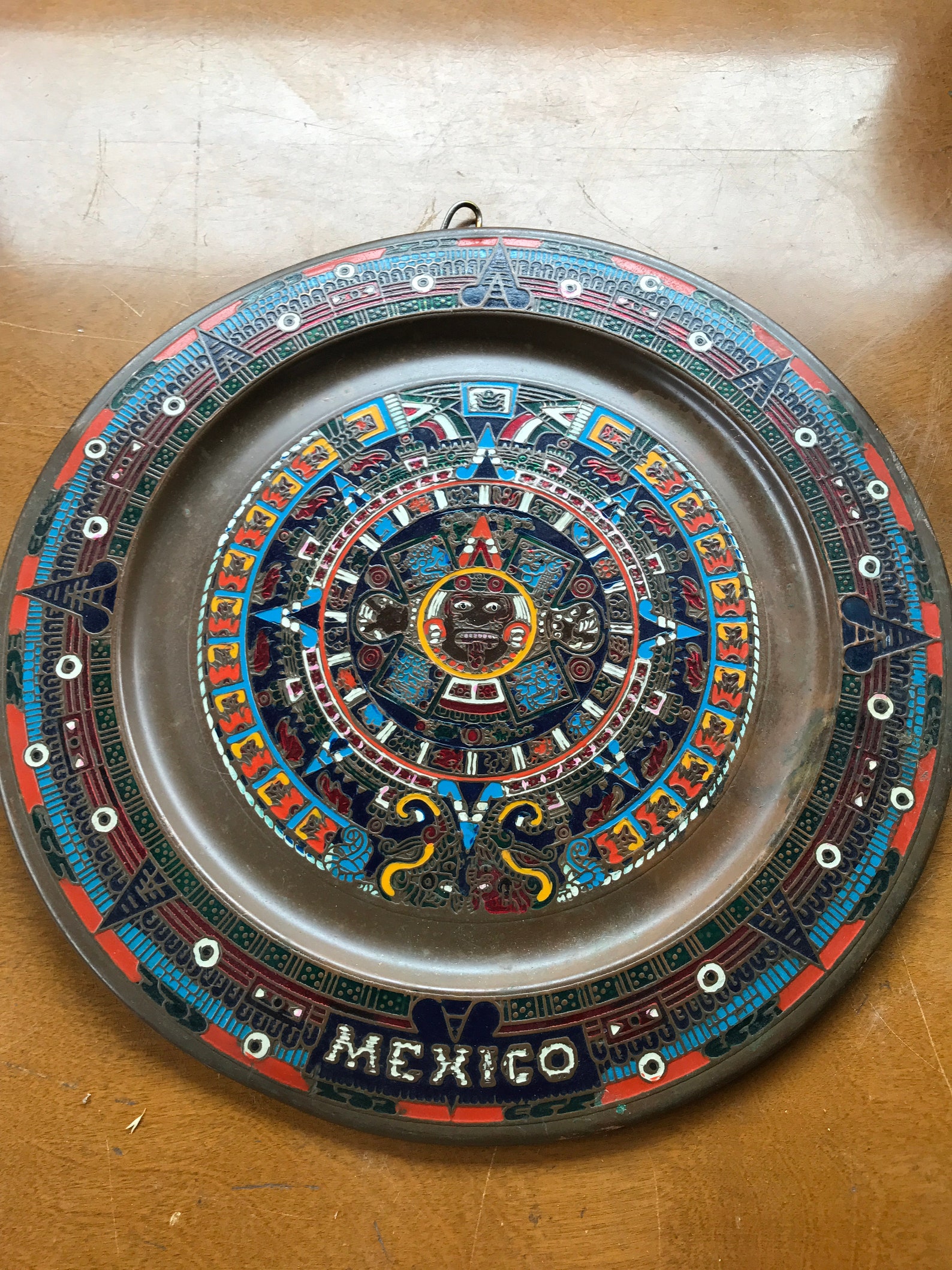 Aztec Calendar Decorative Metal Plate From Mexico Etsy Aztec Calendar Decorative Metal Plate From Mexico Etsy