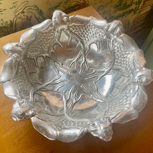 1993 Arthur Court Aluminum Deer/Buck Bowl