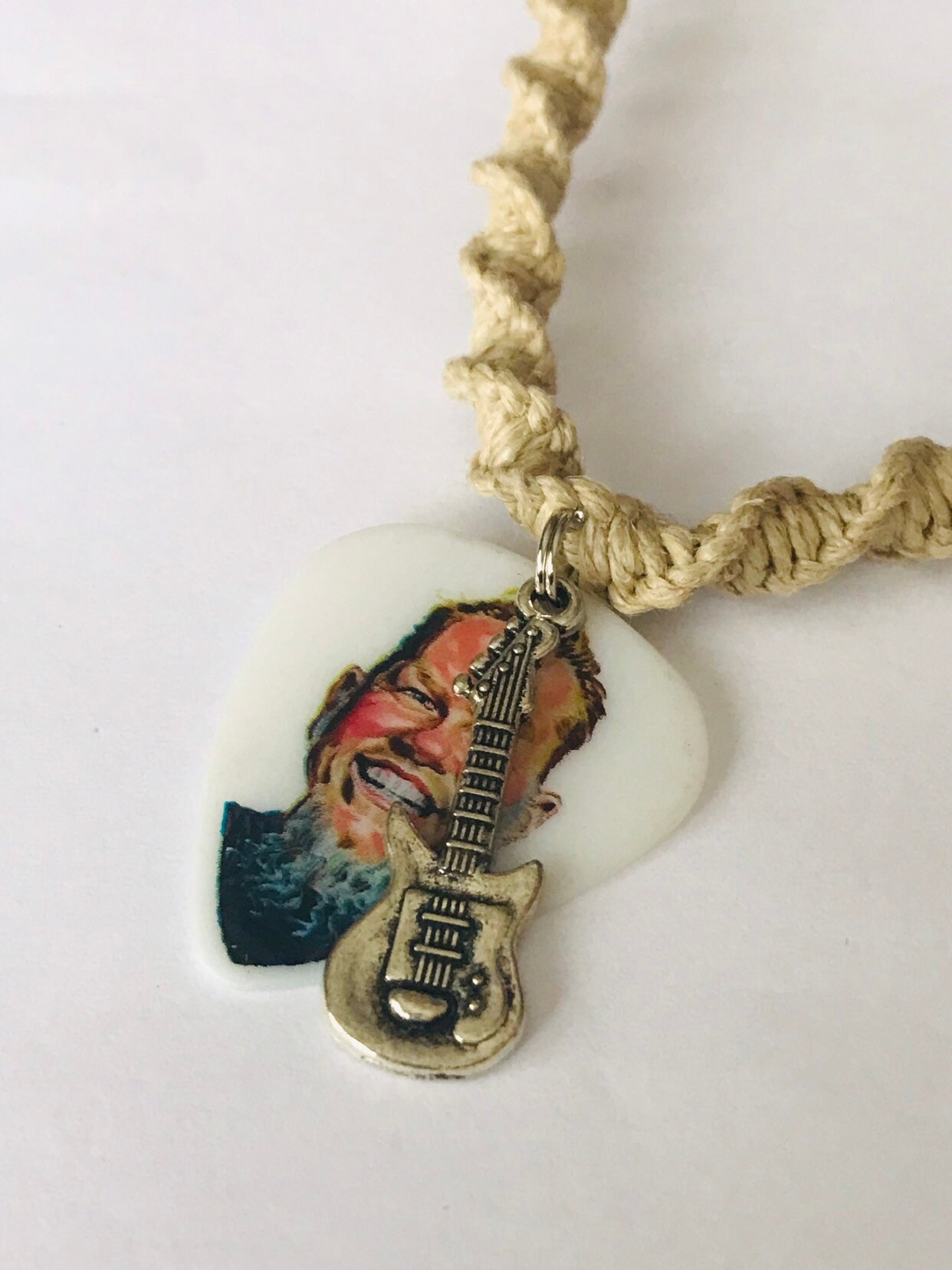 Metallica Electric Guitar Picks
 - Metallica James Hetfield Handmade Hemp Guitar Pick Necklace