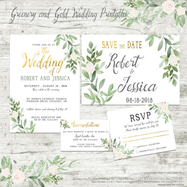 Wedding Invitation Entourage Buy Online Etsy