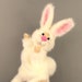White Hare Hand Puppet for Home Children's Theater. - Etsy