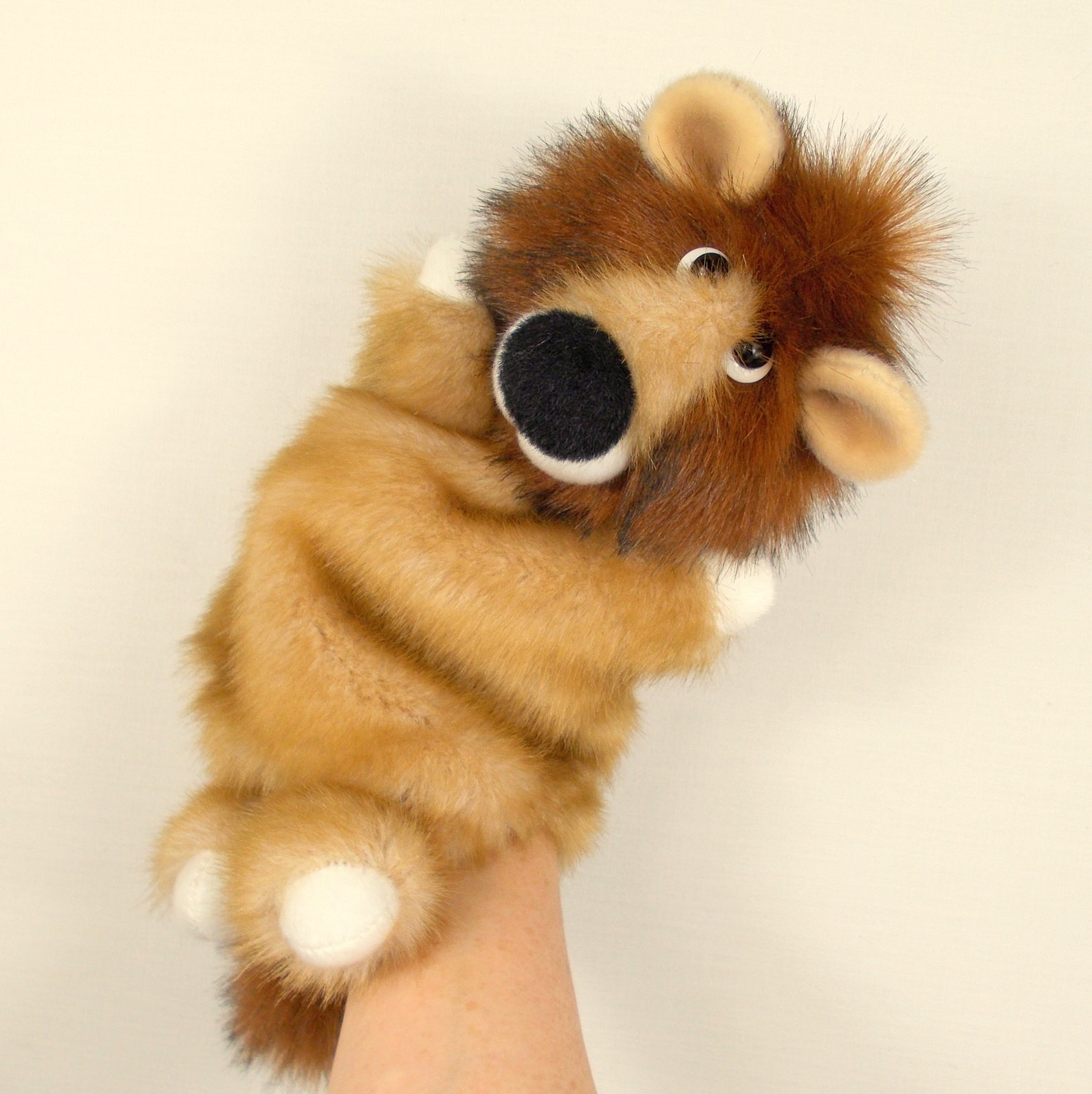 Hand puppet Lion for home puppet theater. lion. Etsy