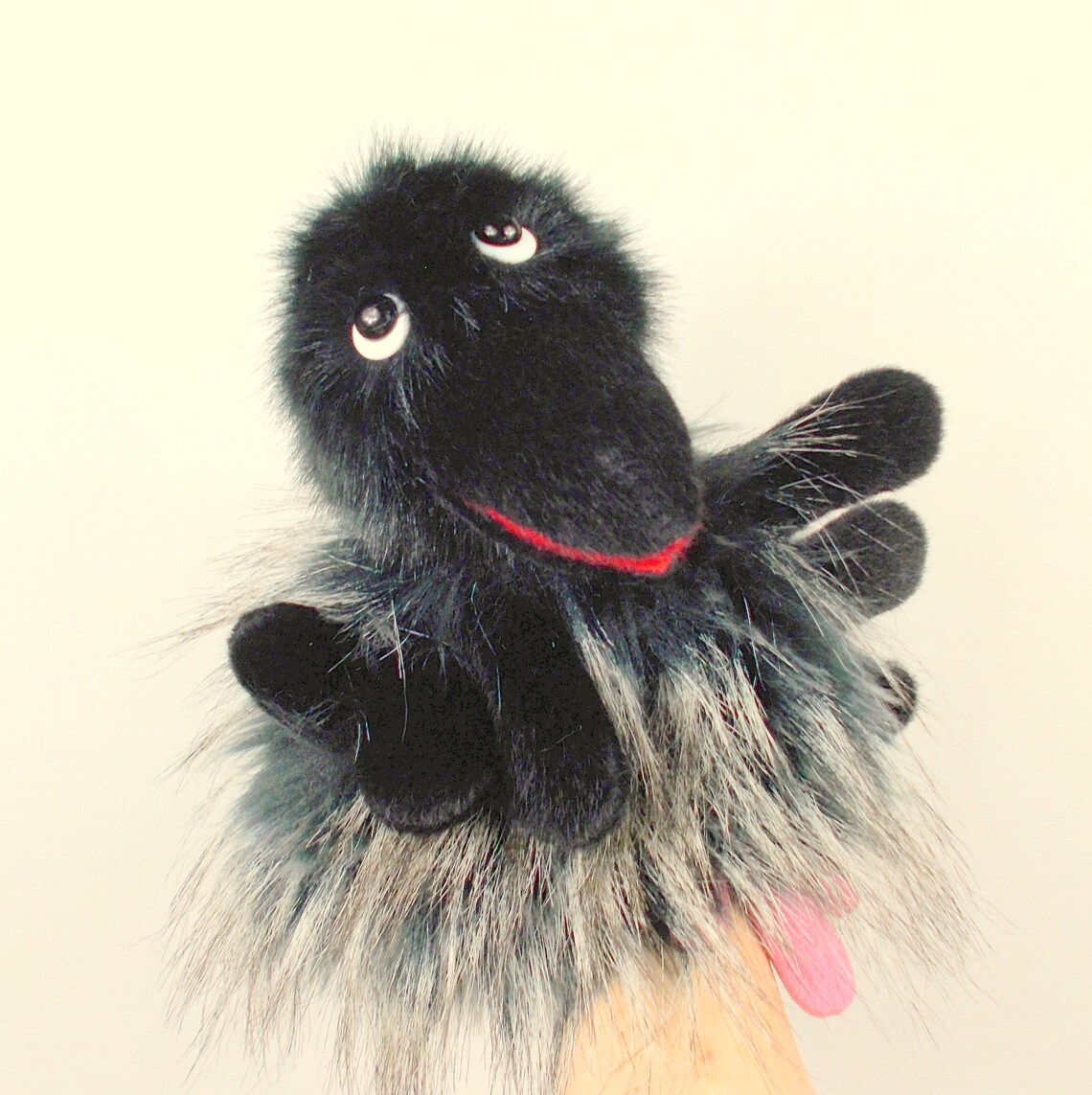 Funny crow hand puppet for children. Glove puppet bird. Plush Etsy