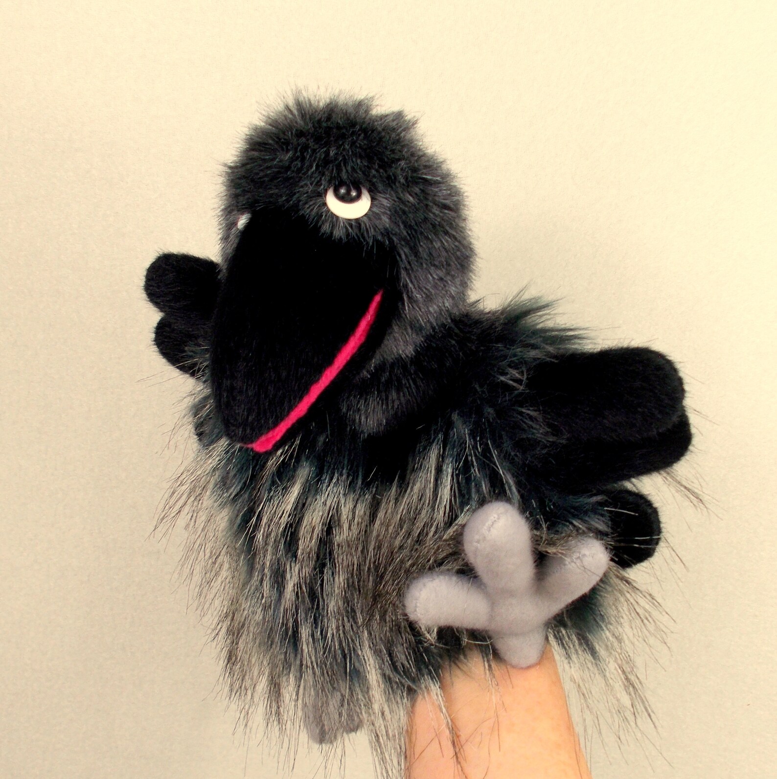 Funny Crow Hand Puppet for Children. Glove Puppet Bird. Plush Etsy