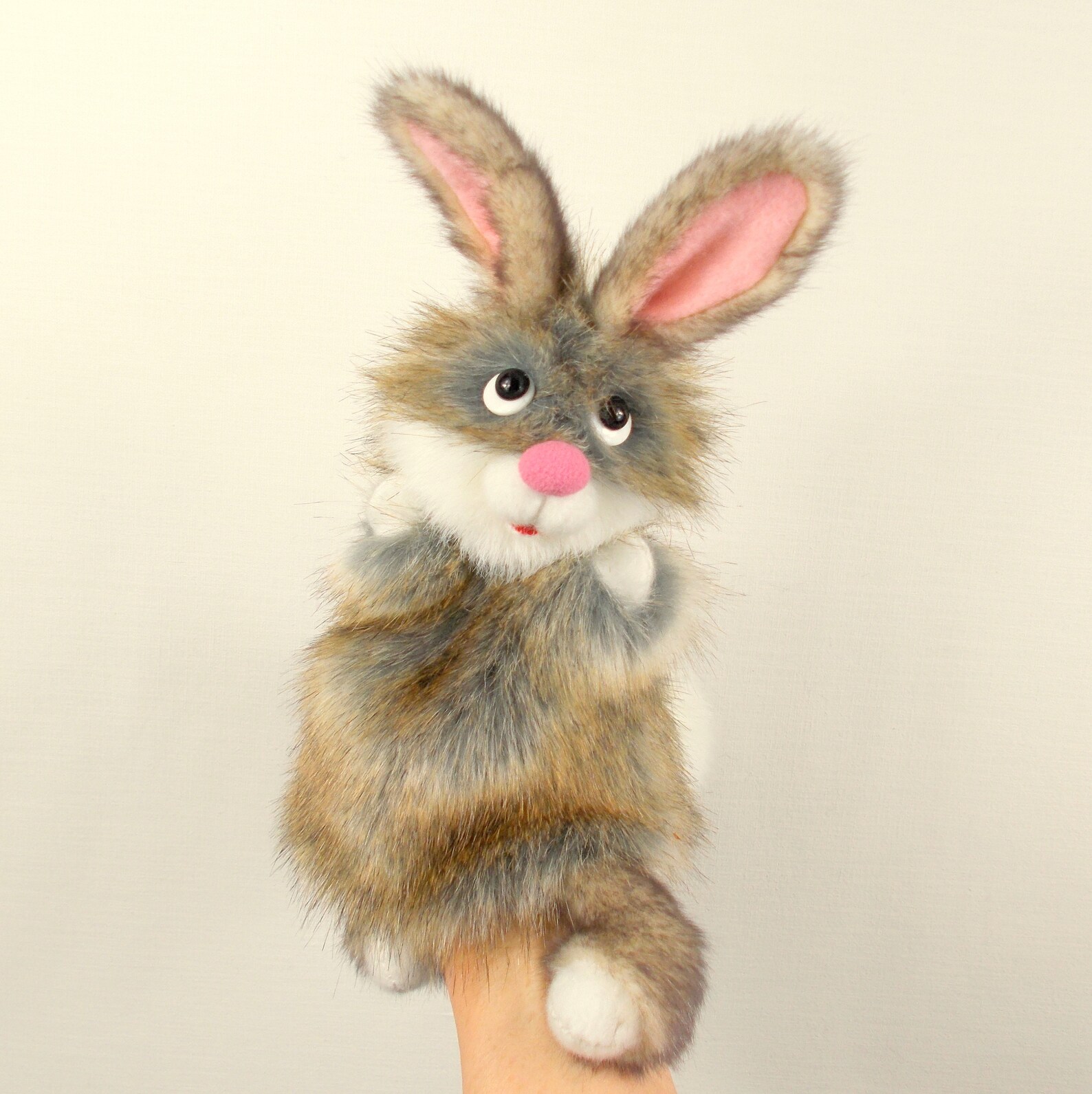 Hand puppet Rabbit for little hand. Reddish Bunny Etsy