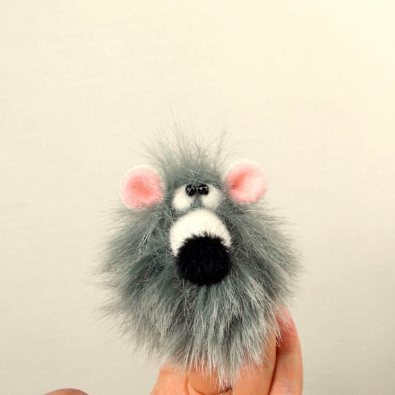 grey mouse stuffed animal