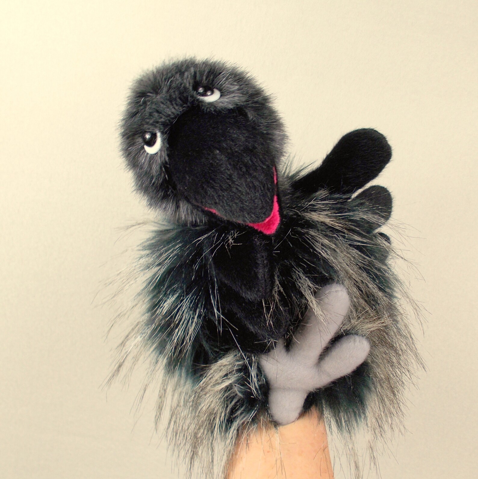 Funny Crow Hand Puppet for Children. Glove Puppet Bird. Plush Etsy