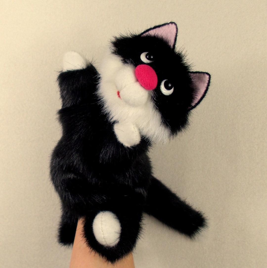 Black Cat Hand Puppet for Home Theater. Puppet. Etsy