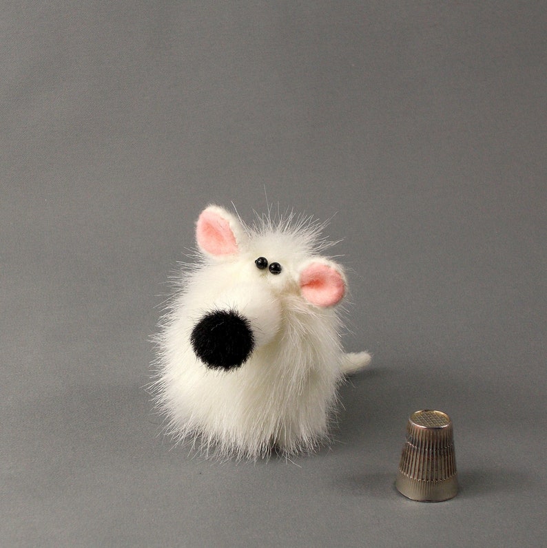 Little white mouse puppet for finger theater. Finger puppet | Etsy