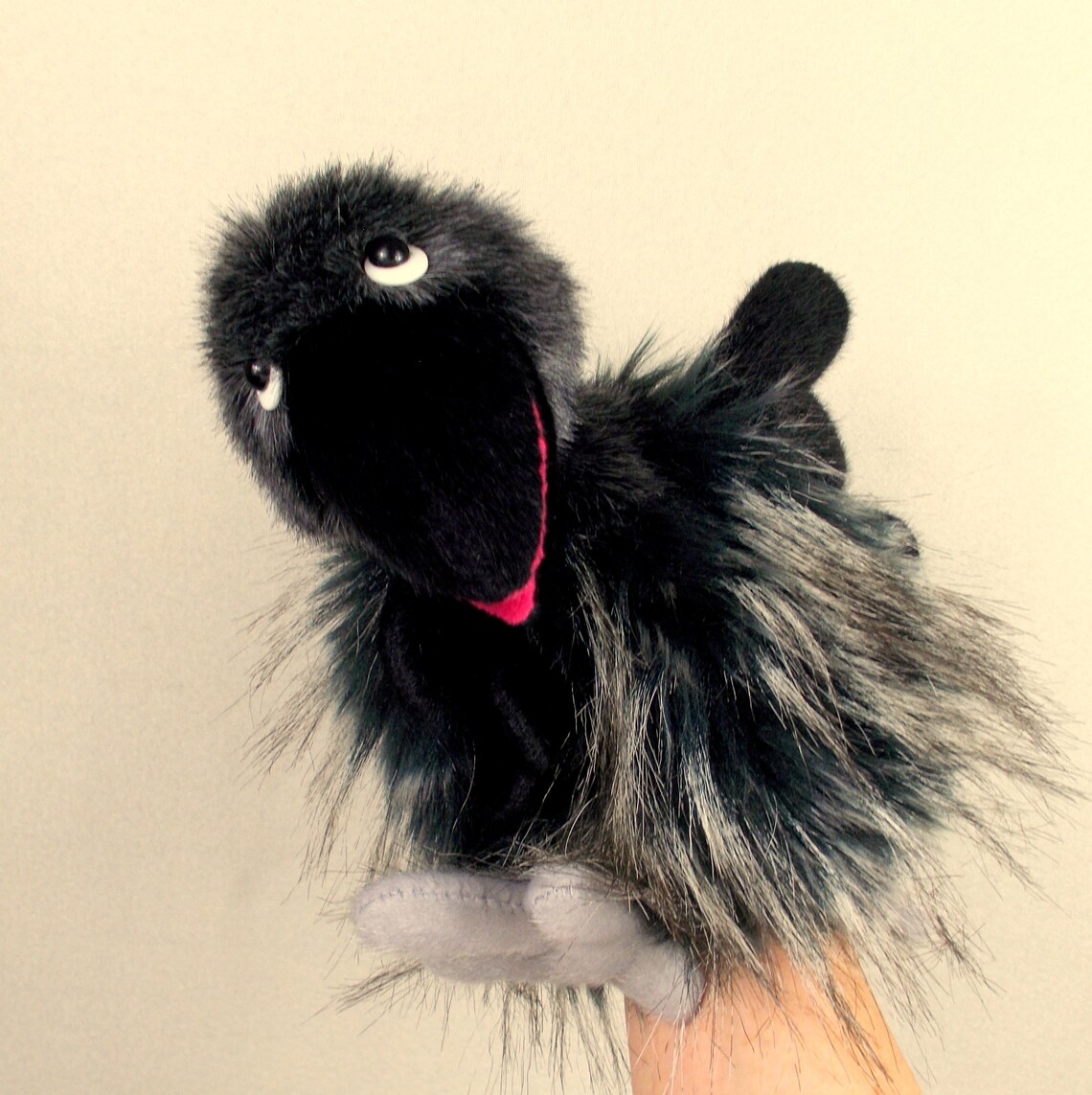 Funny Crow Hand Puppet for Children. Glove Puppet Bird. Plush Etsy
