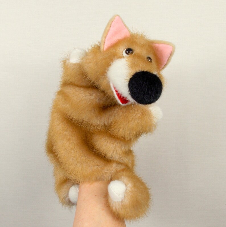 Fox Hand Puppet of faux fur. for children's Etsy