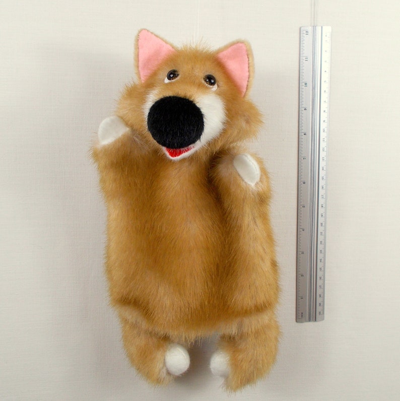 Fox Hand Puppet of faux fur. for children's Etsy