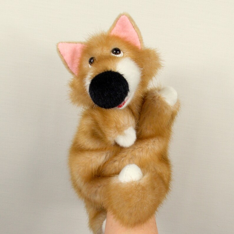 Fox Hand Puppet of faux fur. for children's Etsy