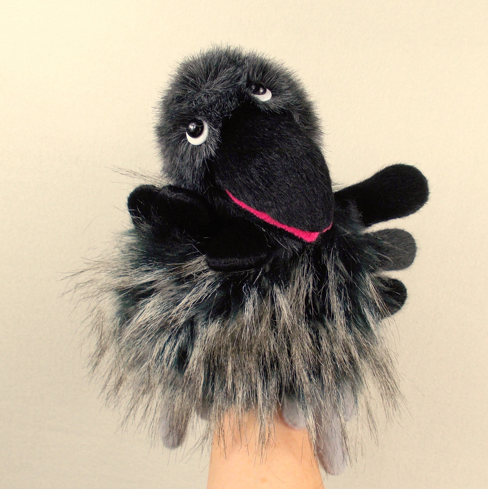 Funny Crow Hand Puppet for Children. Glove Puppet Bird. Plush Etsy