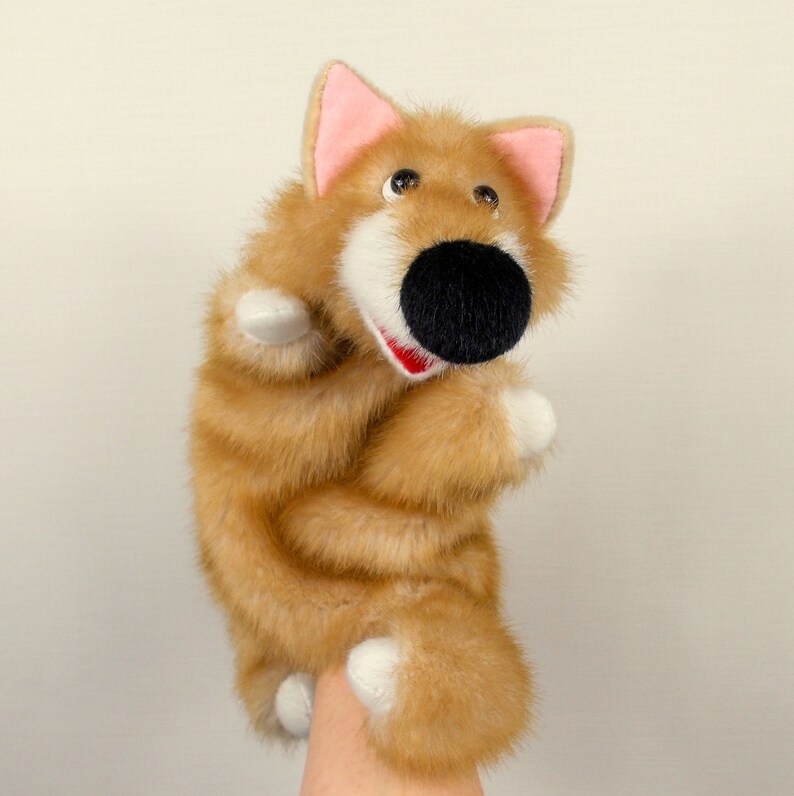 Fox Hand Puppet of faux fur. for children's Etsy
