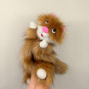 Títere De Manga Larga De Gato Blanco Y Negro – Marioneta De Mano Con Boca Y Patas Móviles, Ideal Para Teatro Infantil