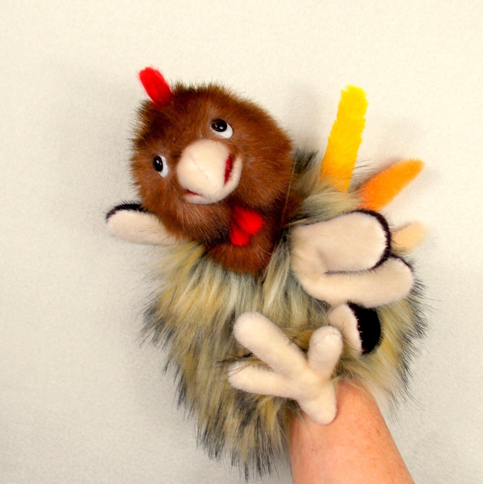 String Puppet Chicken Hand Puppet Chicken for Puppetry, Plush Glove Character Puppet Chicken ...