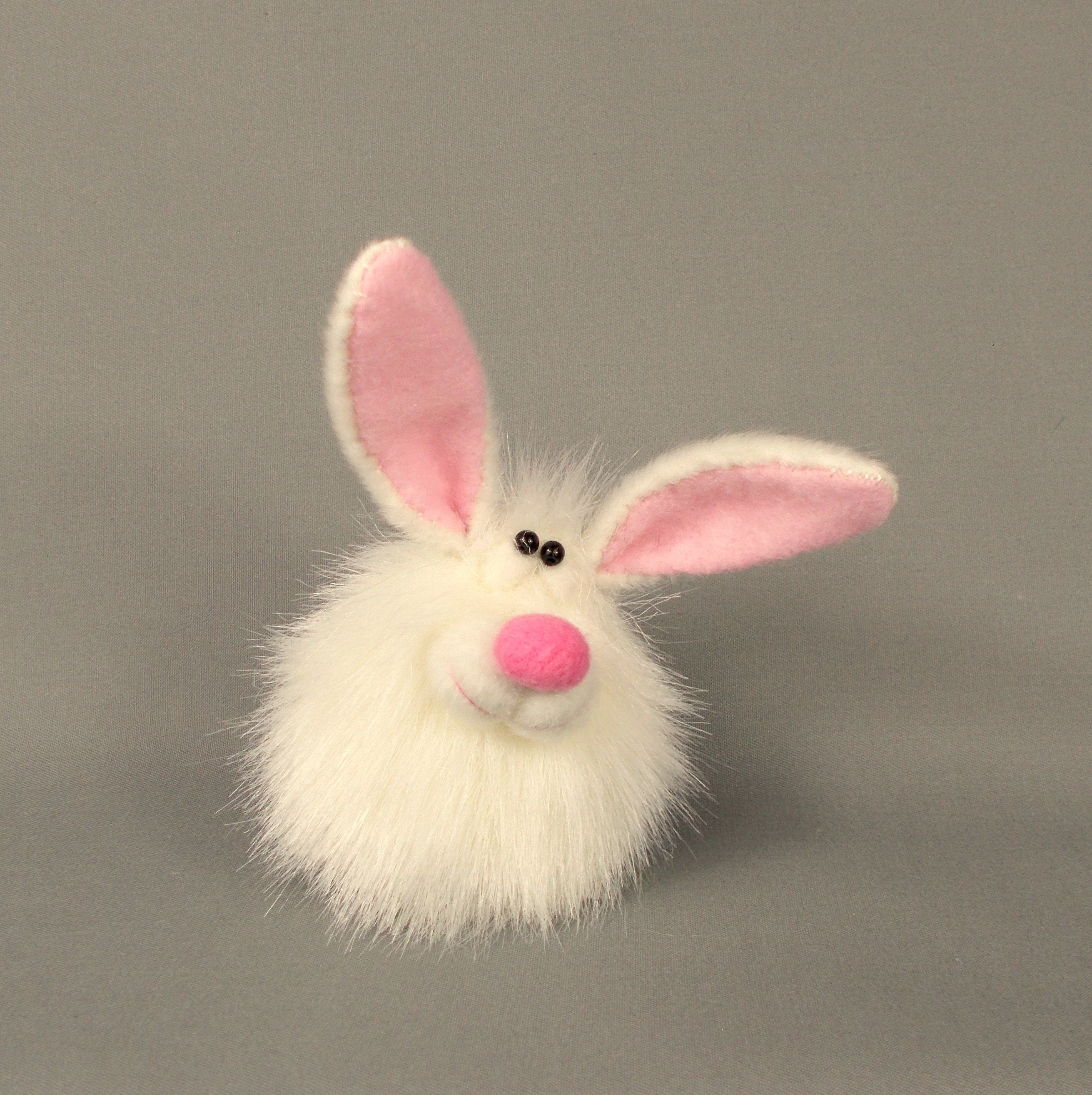 White Bunny Finger Puppet. Finger 