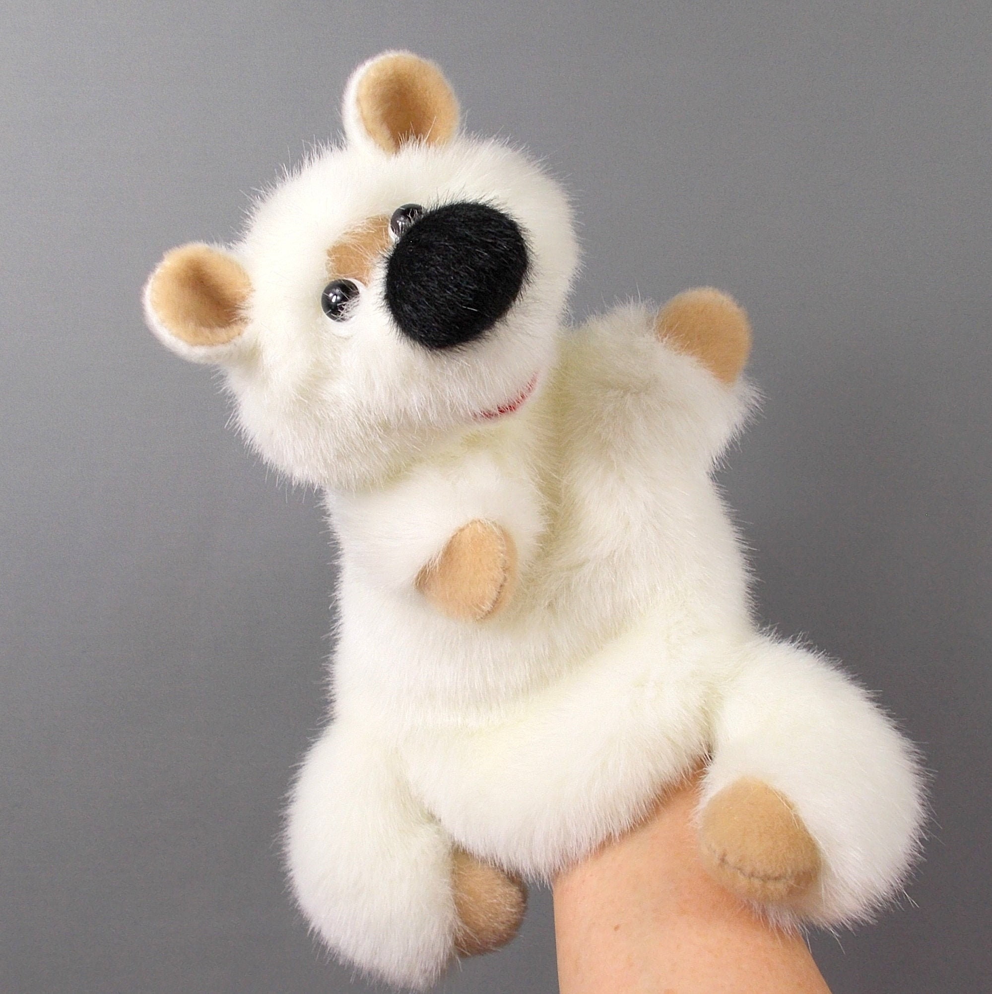 White bear hand puppet for children. Animal glove for hand Etsy