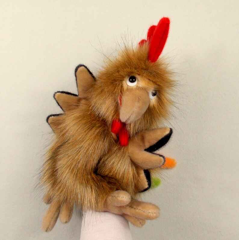 Cockerel Golden Color Classical Glove Puppet for Performance and Show ...