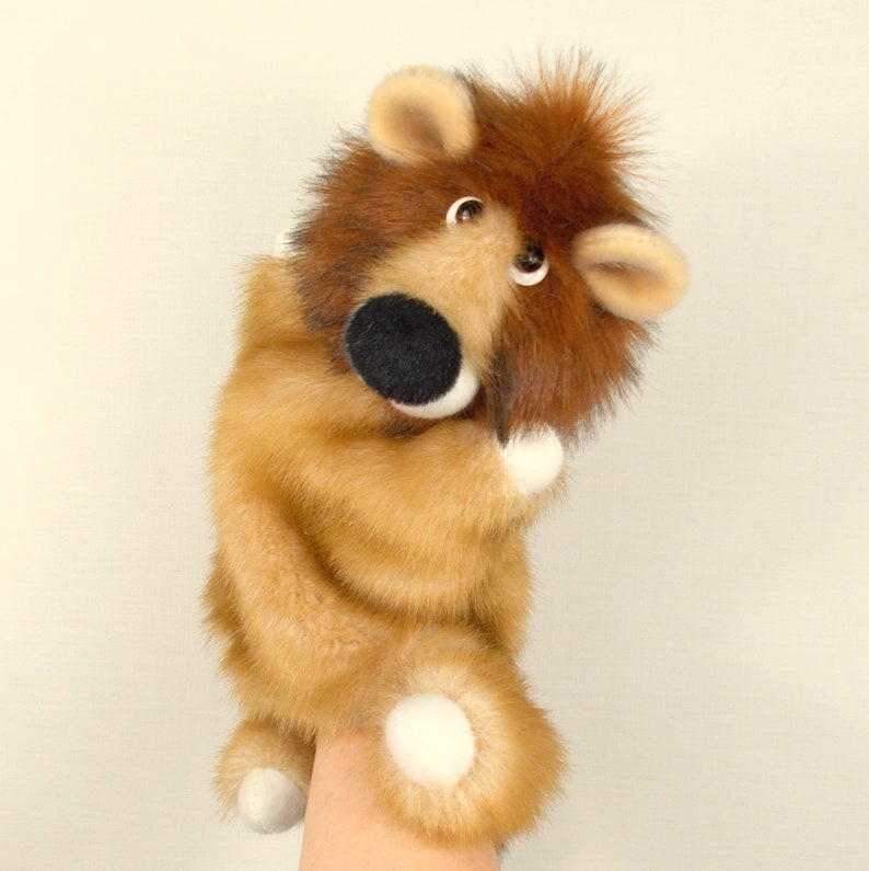 Hand puppet Lion for home puppet theater. lion. Etsy