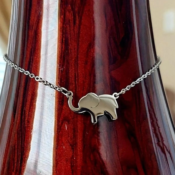 Elephant Ankle Bracelet Silver Stainless Steel Anklet Bracelet Chain Ankle Bracelet