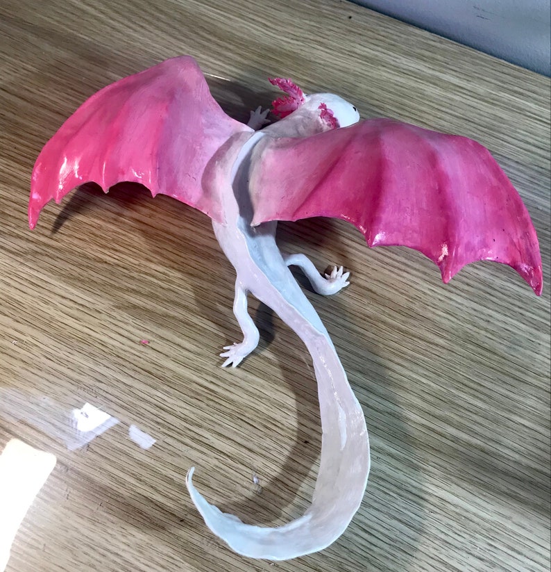 Axolotl dragon polymer clay sculpture Etsy