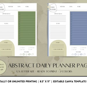 Abstract Daily Planner Printable