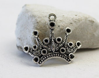 10 pièces - pendentif couronne - argent