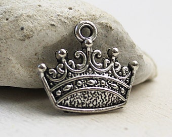 10 pièces - pendentif couronne - argent