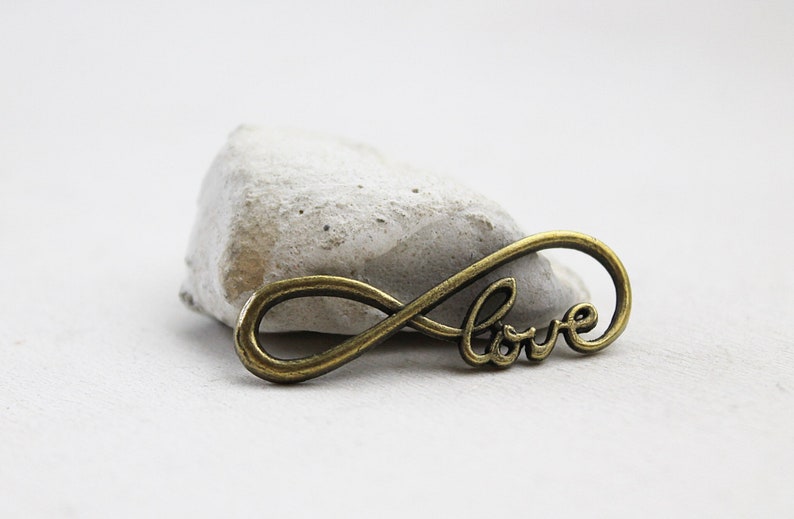 bronze 12 pieces Infinity Love pendant