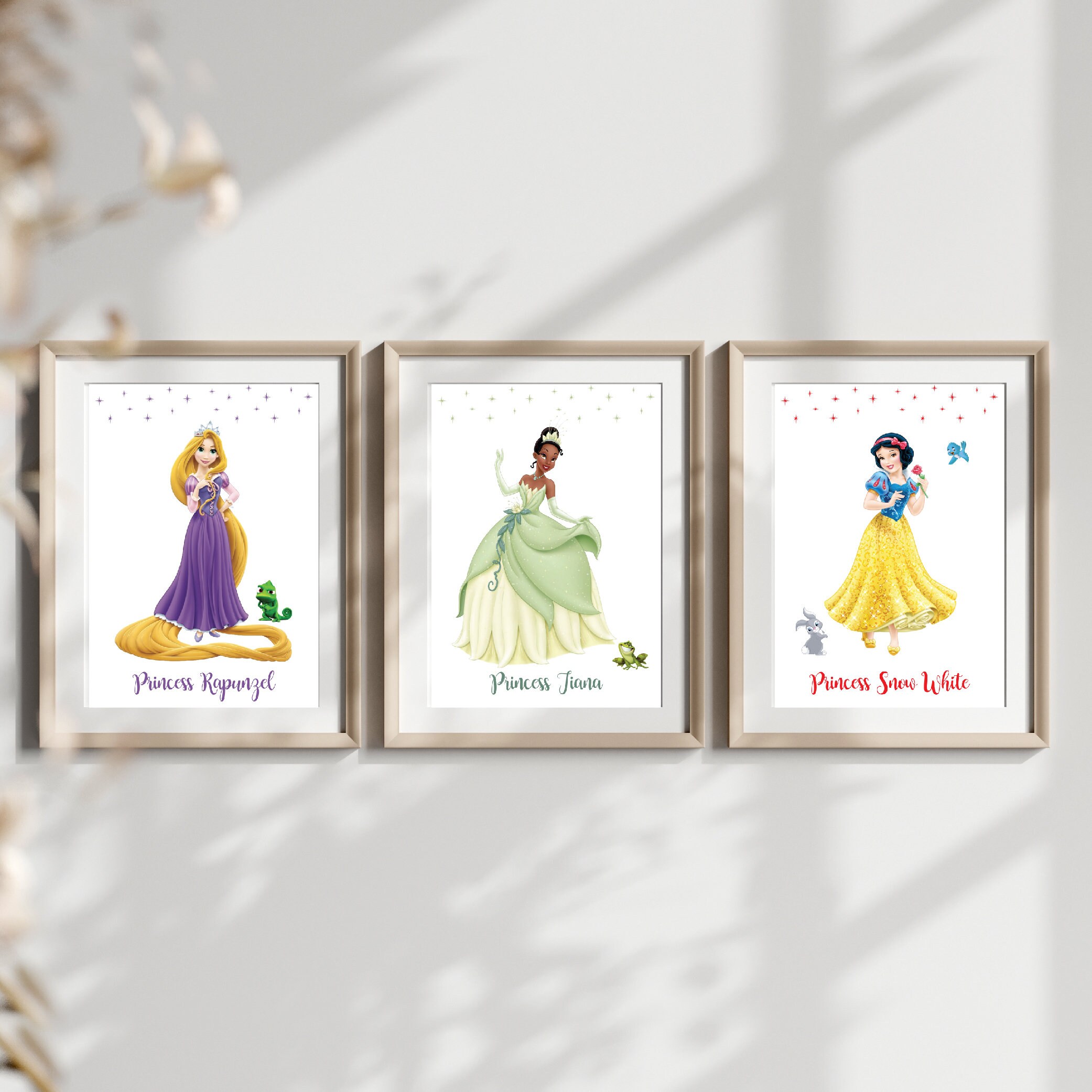 Disney Princess Snow White Cinderella and Tiana Greeting Card