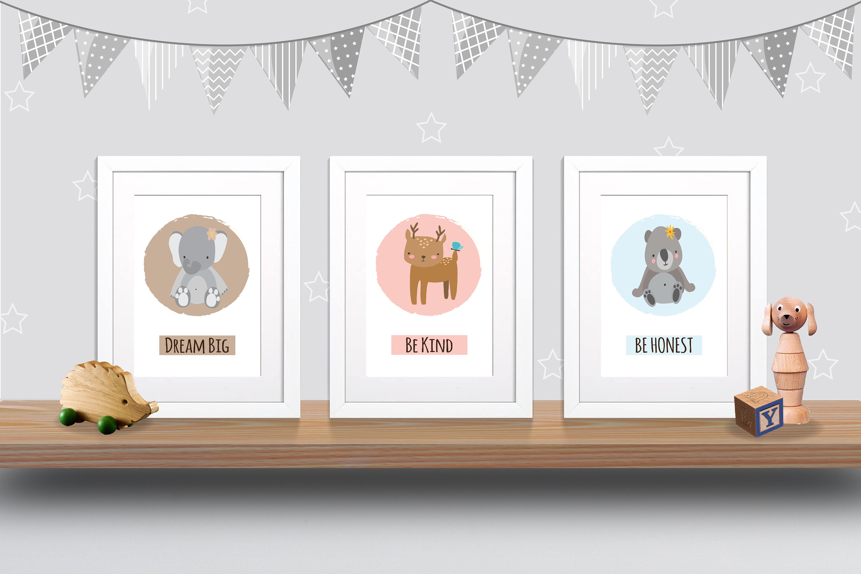 Nursery Animal Prints Set of 3 Etsy