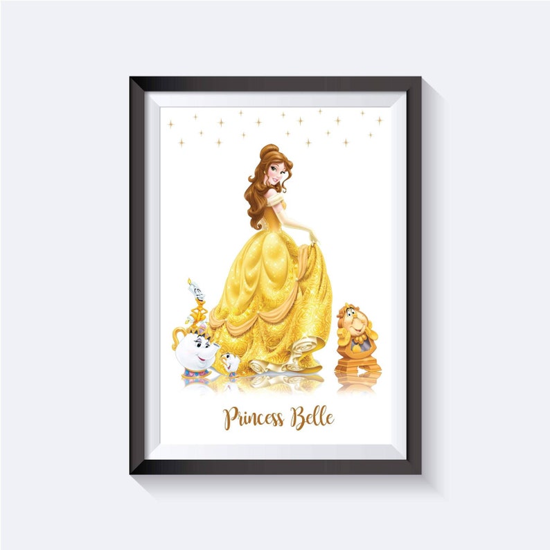 Disney Princess Prints Belle Print Cinderella Print Aurora Etsy UK