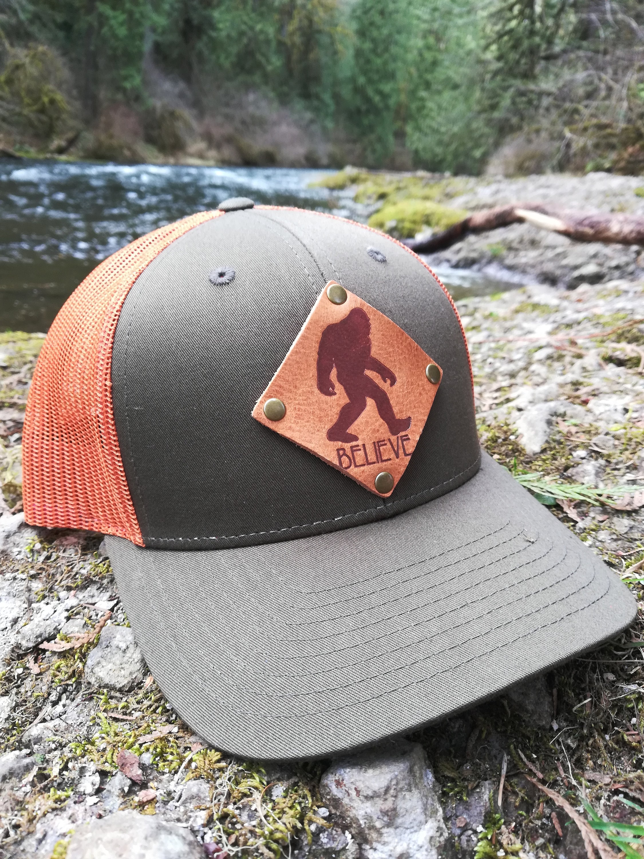 Bigfoot Believe Firebranded Leather 