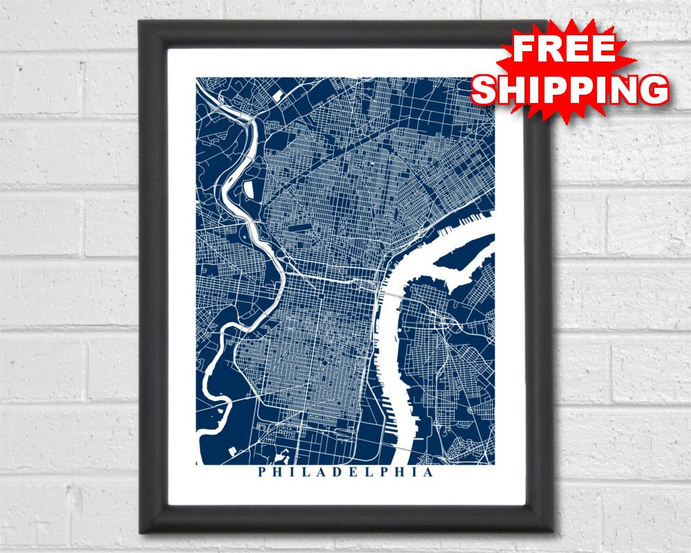 Philadelphia Home Decor Philadelphia Pennsylvania City Street Poster Art Print