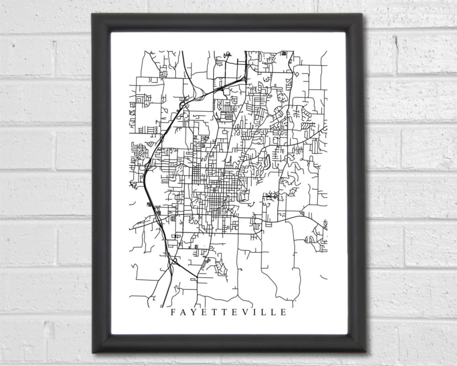 Fayetteville Map Art Map Print Arkansas Hometown | Etsy