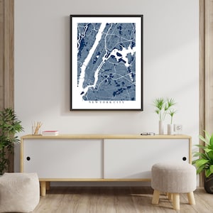 Choose Any City Custom Map Art Office Decor Travel Gift Custom Map City Map Print Home City Town Streets Map Art Wall Poster Gift Home image 3