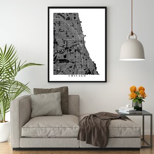 Choose Any City Custom Map Art Office Decor Travel Gift Custom Map City Map Print Home City Town Streets Map Art Wall Poster Gift Home image 5