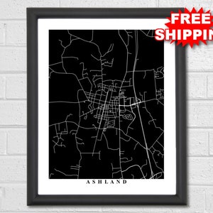 Anderson Map Art Map Print Black and White Indiana - Etsy Israel