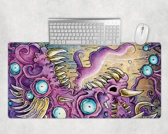 XXL mousepad LEVIAN, 90 cm x 45 cm, desk pad Monster Gaming Beast