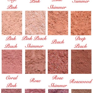 Studio Mineral Natural Blush Makeup Pure Pigments Matte Shimmer Sparkle Mica Made in the USA