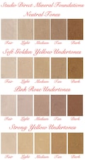 Studio Mineral Natural Foundation Makeup Pure Minerals High Quality Sheer - Full Cover Made in the USA
