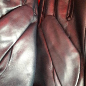 Leather gloves Luxury lamb leather handmade cashmere linning touch screen gloves