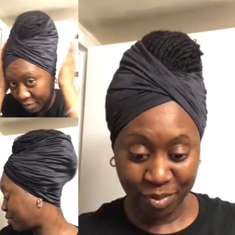 Turban Updo Wrap Headband Wrap No Tie For Locsafro Or Etsy