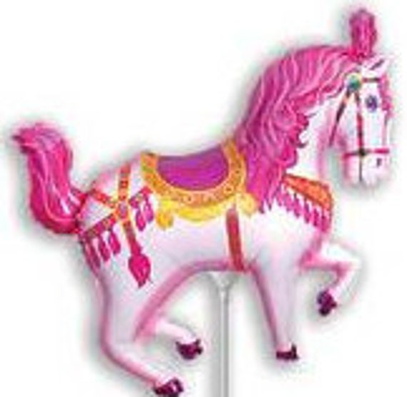 16 inch Air Fill Horse Carousel Balloon- Colorful and great quality. Il_570xn