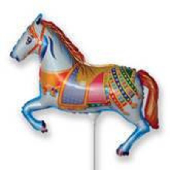 16 inch Air Fill Horse Carousel Balloon- Colorful and great quality. Il_570xn