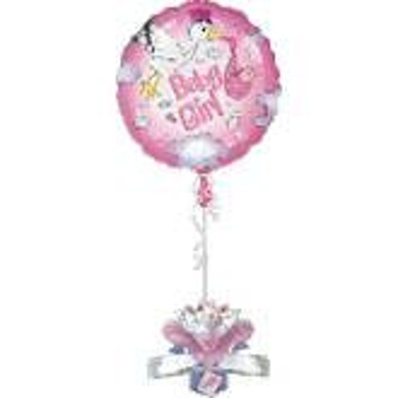 Hot Air Balloon- Baby Girl Colorful and great quality. Baby Shower Balloon Party Il_570xn